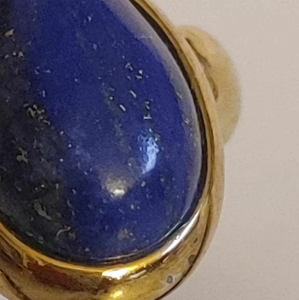 Lapis Lazuli 925 Gold Vermeil BBJ Size 8.25